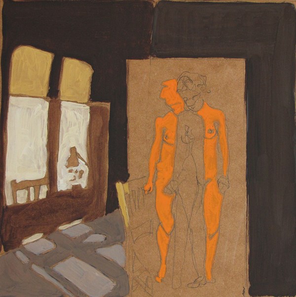 Projection I - 30x30 - tempera